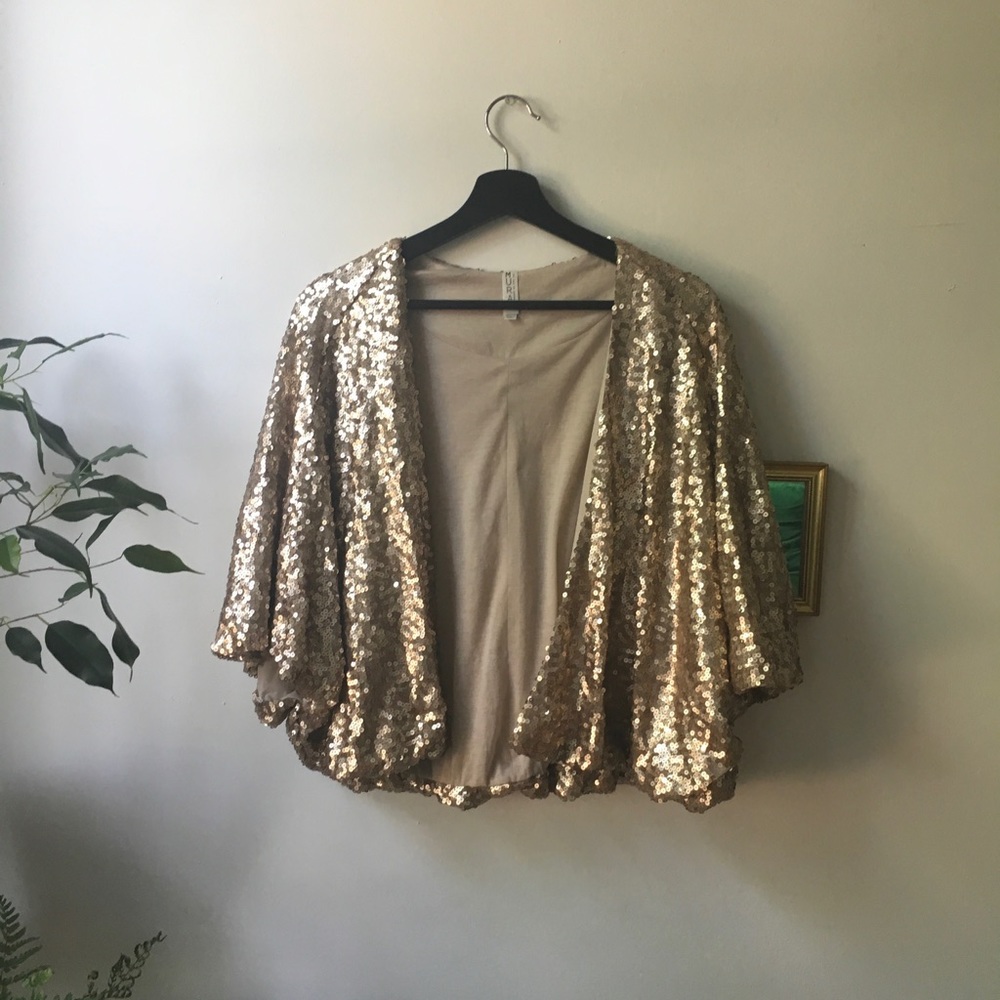 Rose-Gold Sequin Jacket
